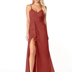 Terracotta Bridesmaid Dress by Azazie